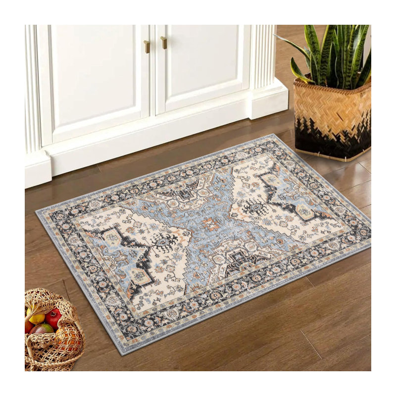 Barni Washable Oriental Indoor Rug, Rectangle 3' x 5'
