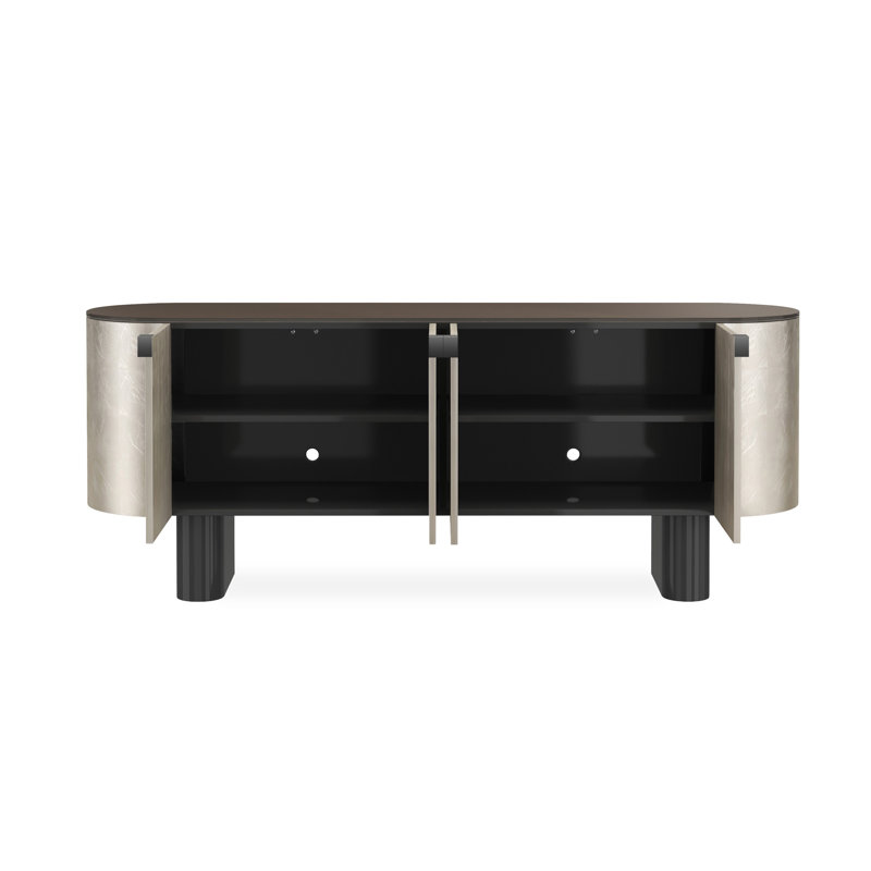 Gustav 82'' W Glass Console Table