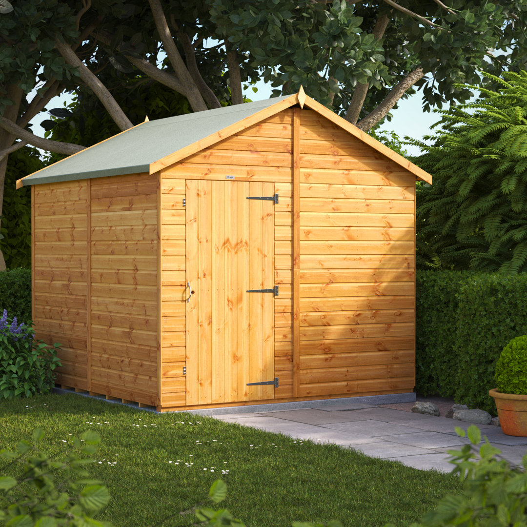 Powersheds 8 x 8ft Timber Tongue & Groove Windowless Apex Garden Shed