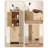 Rattan Corner Toilet Paper Storage Cabinet With Adjustable Shelves