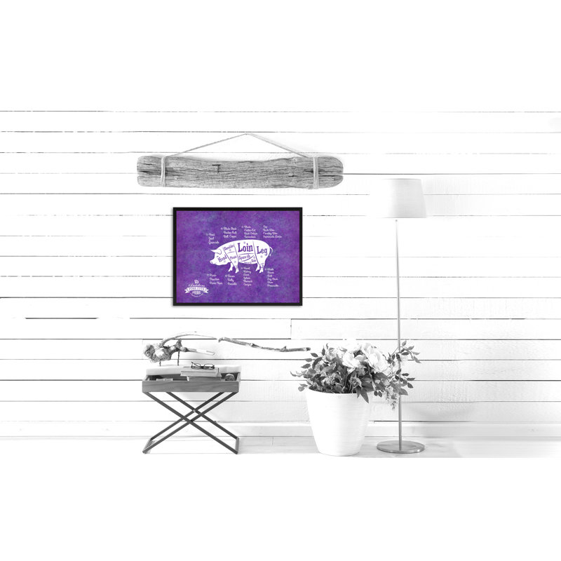Impression sur toile avec cadre photo, cochon et viande, 22 x 29, H 22 po x l 29 po