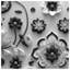 Couvertures d'arrangement floral noir-123335397