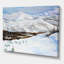 Paysage d'hiver avec des montagnes enneigées - Peinture sur toile-60160229-60160230