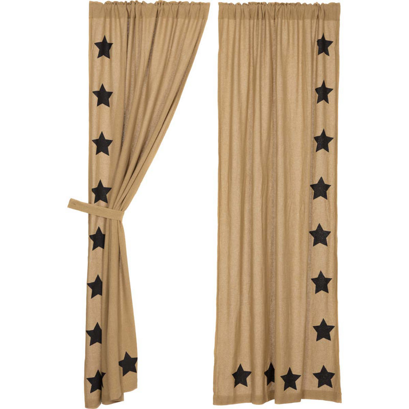 Tiller 100% Cotton Semi Sheer Curtain Pair