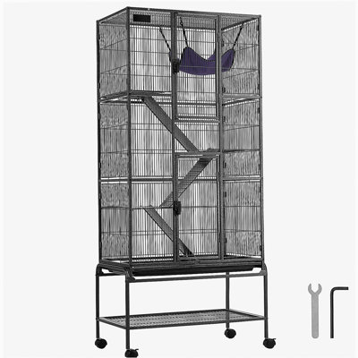 Cage à furet à 4 niveaux 69 po avec 3 rampes