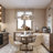 Ifill 5 - Light Iron Dimmable Lantern Drum and Geometric Chandelier