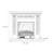 White Solid Wood Electric Fireplace