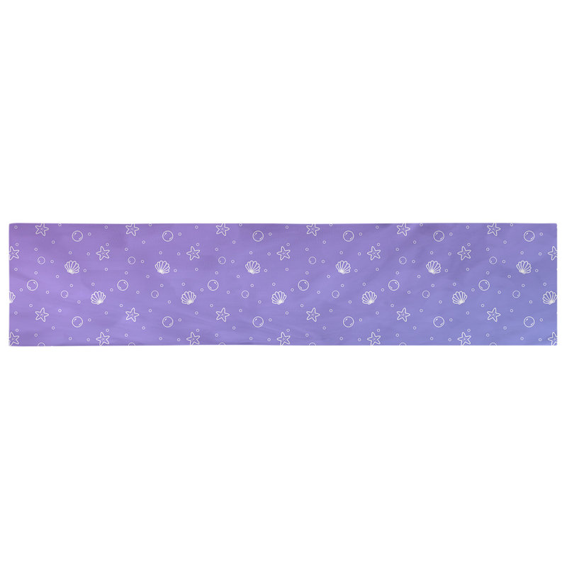Chemin de table géométrique avicia, 72 po x 16 po, Bleu / Mauve, 100 % coton