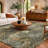 Premium Machine Washable Dream Shag ADS206 Leaves and Pineapples Rug-1883641121
