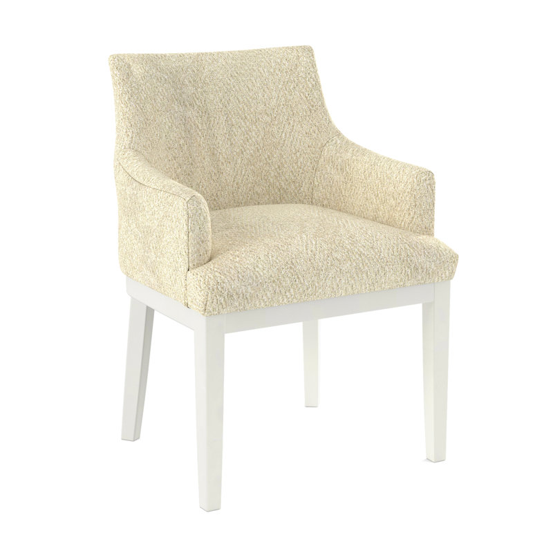 19'' H Upholstered Armchair, White, 61645-65