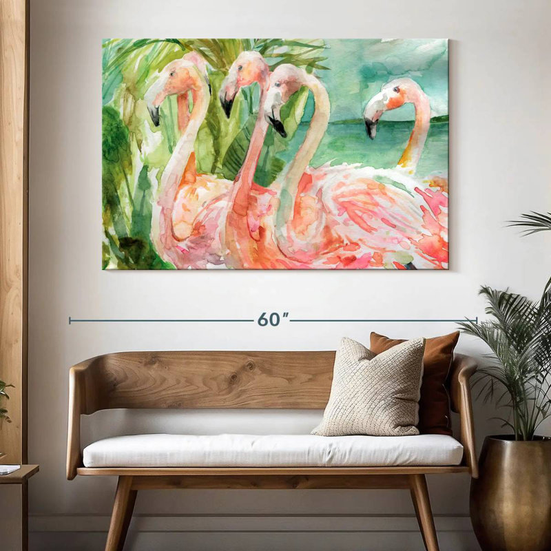Slender Pink Ladies, 34" H x 51" W