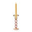 Rosy Check Large Glass Candlestick-1928321702