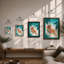 Poolside Repose Tropical - Framed Print-489082410-489082415