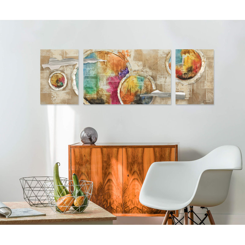 Moving Magic - 3 Piece No Frame Panoramic Painting on Canvas