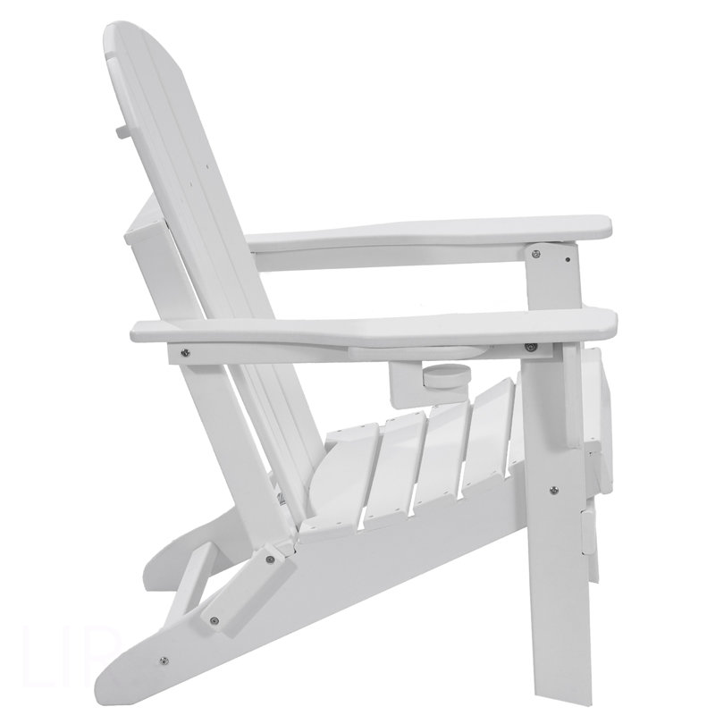 Adirondack Chair Plastic Set Of 2 All-Weather Folding Fire Pit White, Chair
