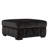 black upholstered storage ottoman