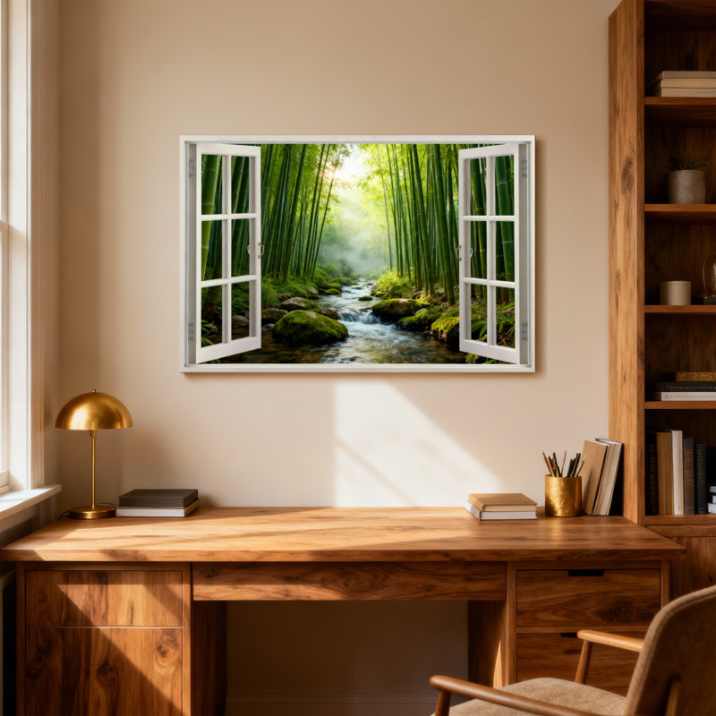 Paysage et nature Forêt de bambou, H 16 po x l 24 po