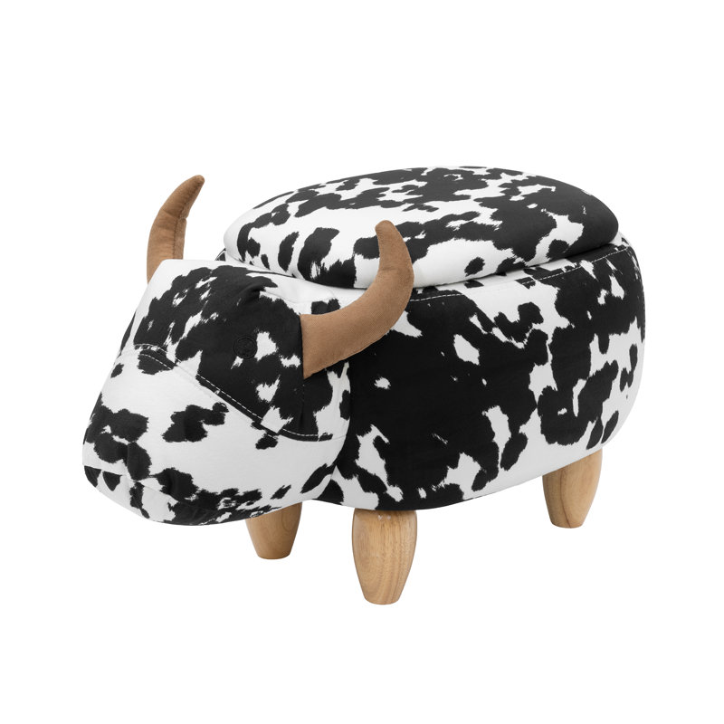 Repose-pieds avec rangement Zoomie, Noir / blanc