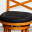 Tabouret de comptoir naturel 24 po avec siège pivotant et tissu gris anthracite