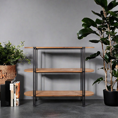 A durable bookcase with a retro style
