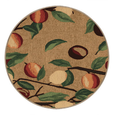  Washable Beach Plum Fruits Area Rug