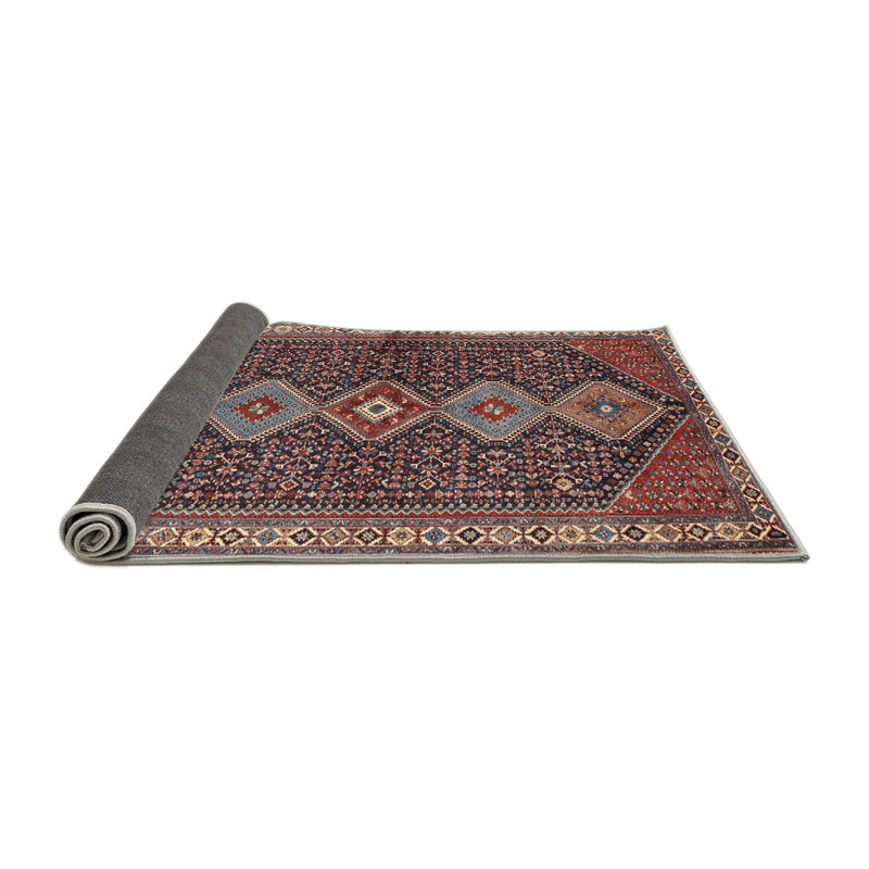 Tapis rouge / bleu marine Southwestern, Rond 4 pi