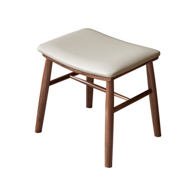 Ensemble de 2 tabourets de coiffeuse en bois massif l 18,5 po avec siège rembourré