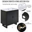 Ensemble de meuble-lavabo simple 30,04 po avec plateau en résine Rayinth-1583557367
