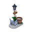 Décoration de jardin jardinière chat allongé