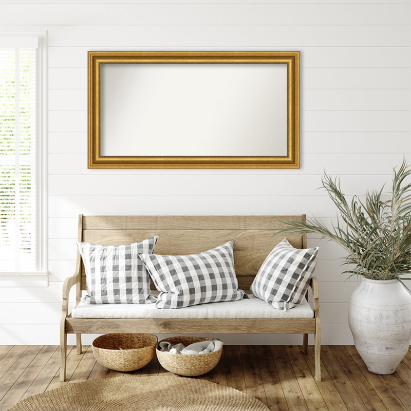 Miroir de salle de bain Jashawna, 28,75 po x 51,75 po, Doré