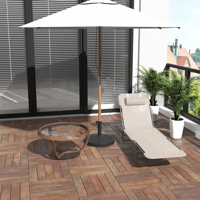 182cm Long Reclining Single Chaise with Cushions, Beige