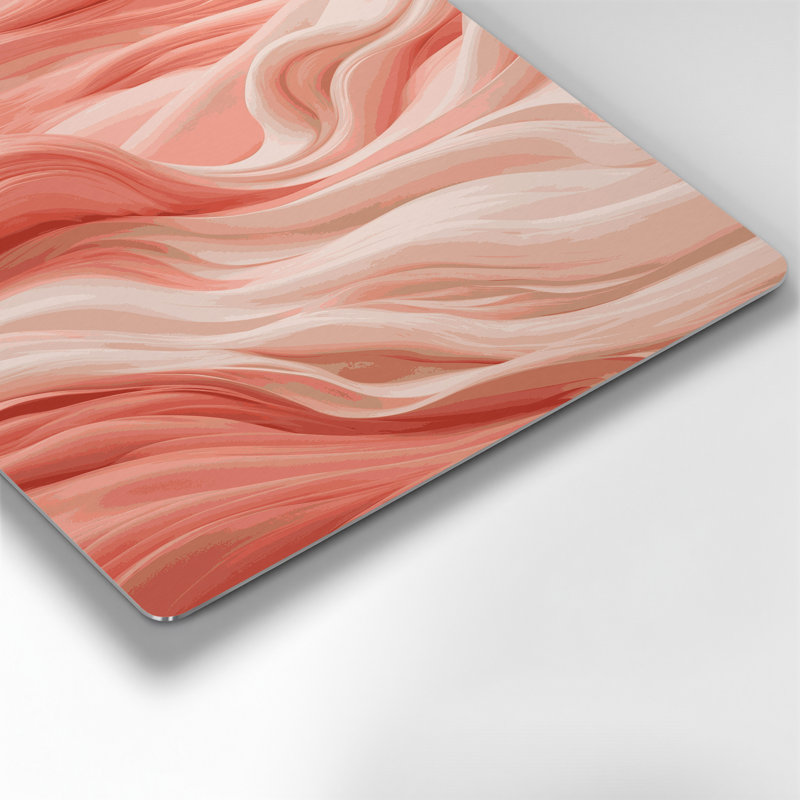 «Abstract Landscape 3», art mural en métal rose