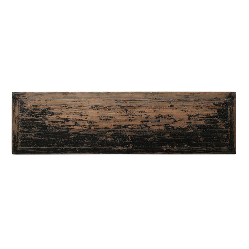 Capri 7 Drawers Sideboard Distressed Black 60x17x35H