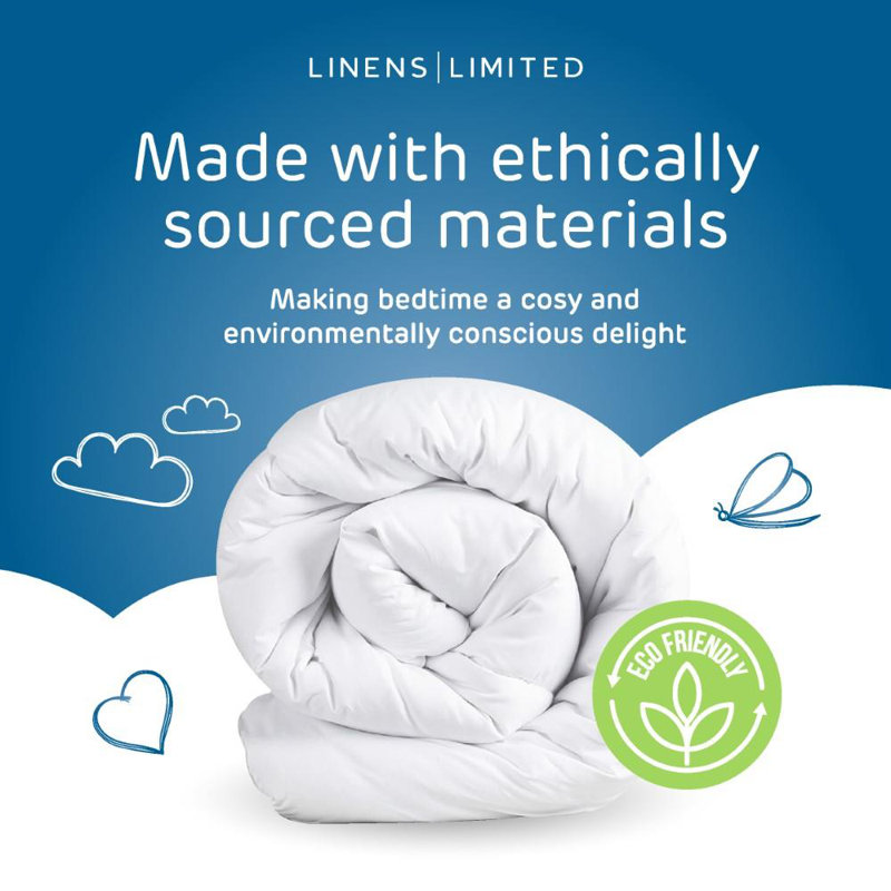 Linens Limited Easy Care Duvet, Made in the UK, All Year Round Quilt, Soft and Comfy, Polypropylene Hollowfibre, Machine Washable