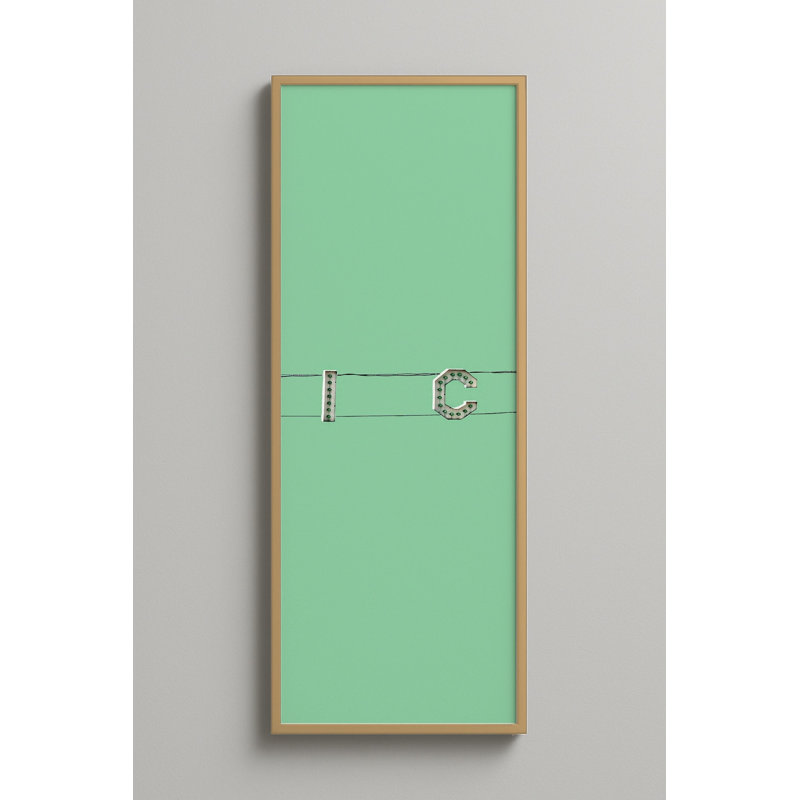 Nice, art mural encadré, H 32,5 po x l 12,5 po, Chêne naturel