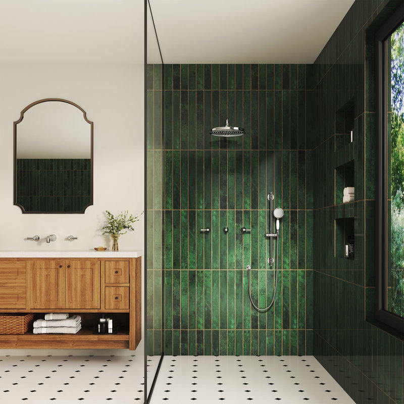 CASAINC Wall Mounted 2-Function Shower System with Handheld
