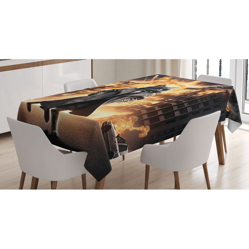 Sandefur Rectangle No Pattern Microfiber Tablecloth, 84" Rectangle