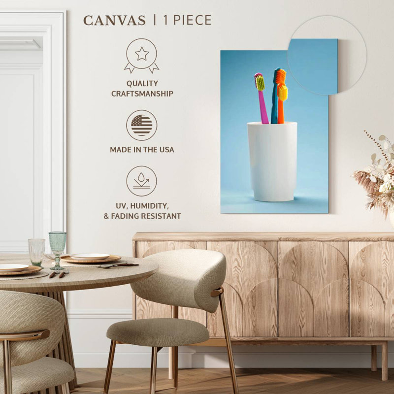 Cup Of Toothbrushes, 48" H x 32" W