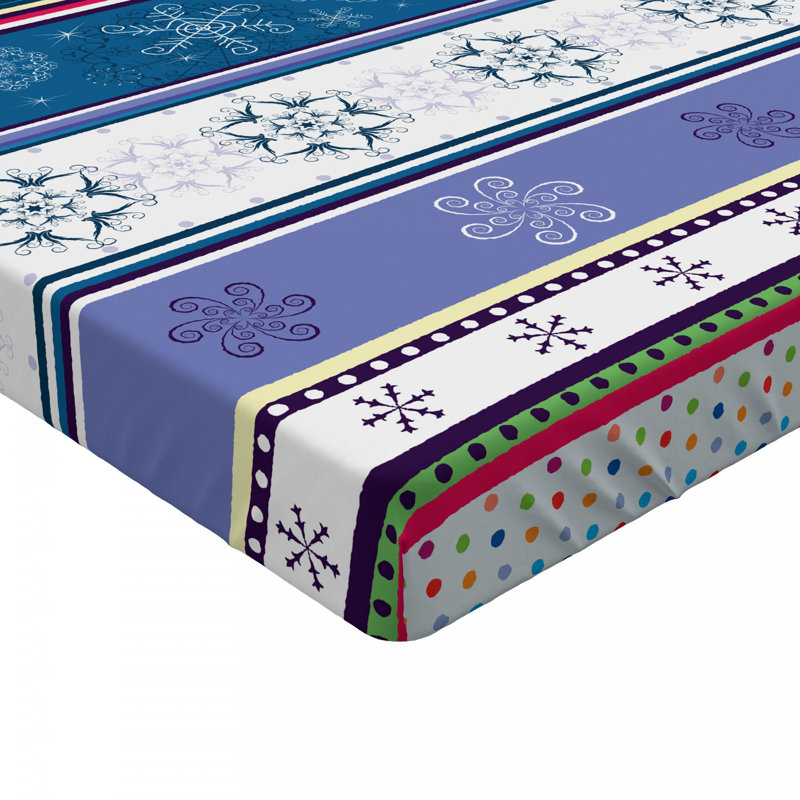 Microfiber Fitted Sheet, Twin Fitted Sheet, Blue/Red Striped