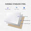 Table de travail de bureau robuste en acier inoxydable avec tablette NSF