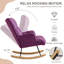 Chaise berçante de chambre de bébé à bascule, fauteuil oscillant rembourré pour le salon, la chambre à coucher-700272022