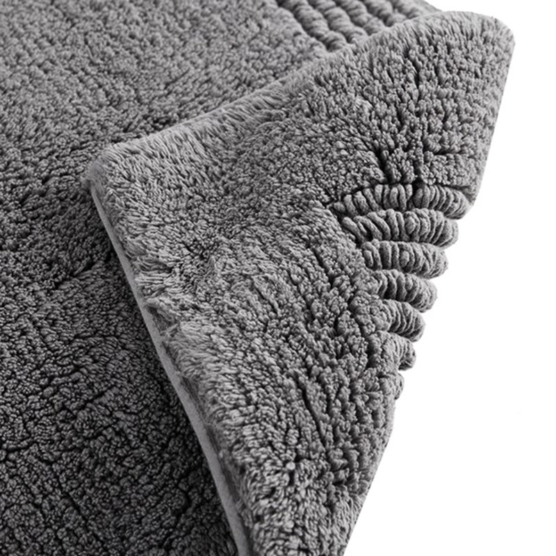 3000 Gsm 100% Cotton Bath Rug, 21X34", Charcoal Color, Reversible, And Alluring, Machine Washable, Non-Slip Mat Recommended Heavyweight, Beautiful, Suggested
