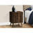 Accent Table, End, Side Table, Small, Storage, Lamp, Walnut Laminate, Modern