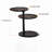 Walnut Wood Round 2 Tier End Side Table With Rotable Function