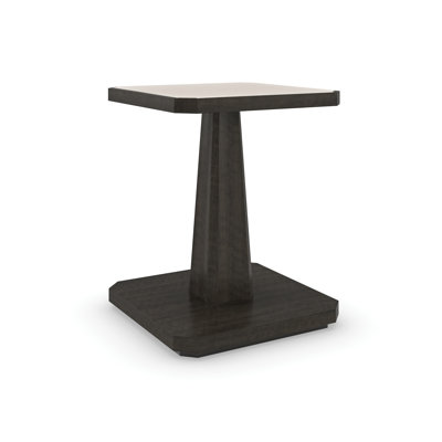Stone Pedestal End Table