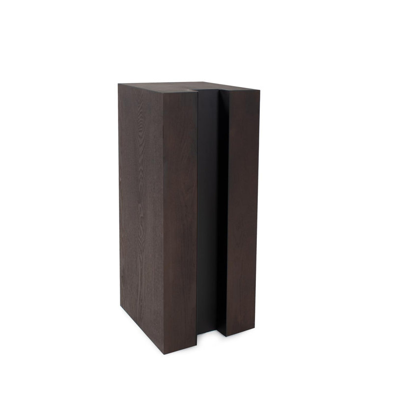 Piédestal en bois noir Bertoia - court, H 30 po x l 12 po x P 12 po