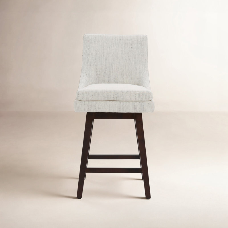 Tabouret de bar pivotant Zahara Neri, Tabouret prestige ivoire / brun