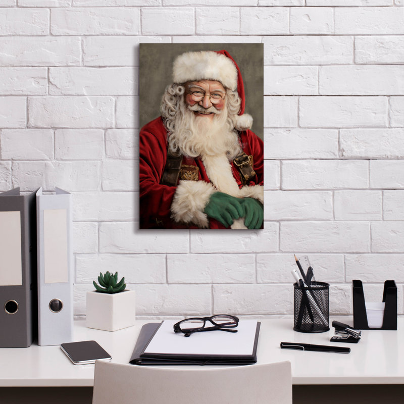 «Nostalgic Santa» par Ashley Bradley, art mural sur toile