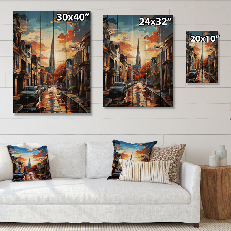 City Charleston Popart IV sur bois, H 32 po x l 24 po x P 0,78 po