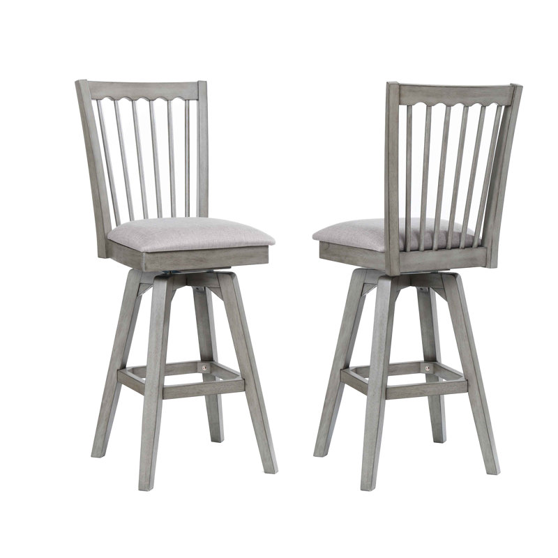 Camacho Swivel Upholstered Counter Stool, Bar Stool (28" Seat Height)